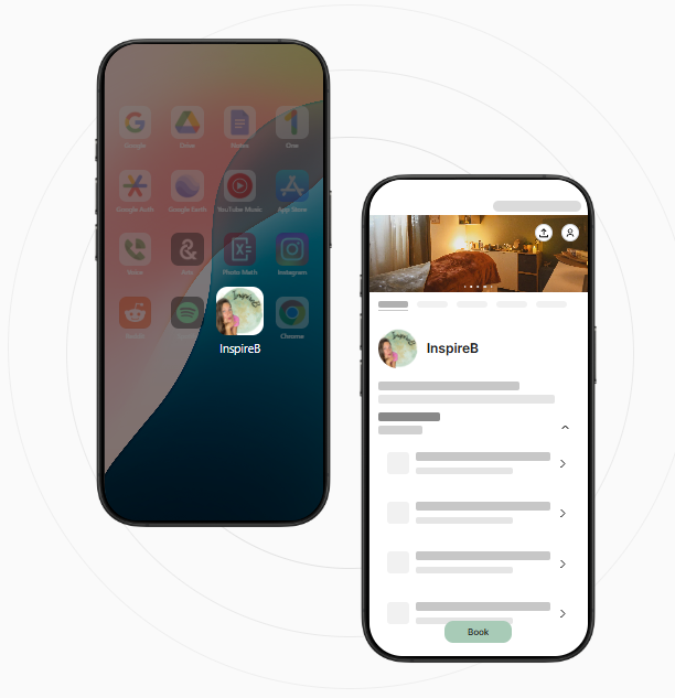 Application InspireB sur écran d'accueil